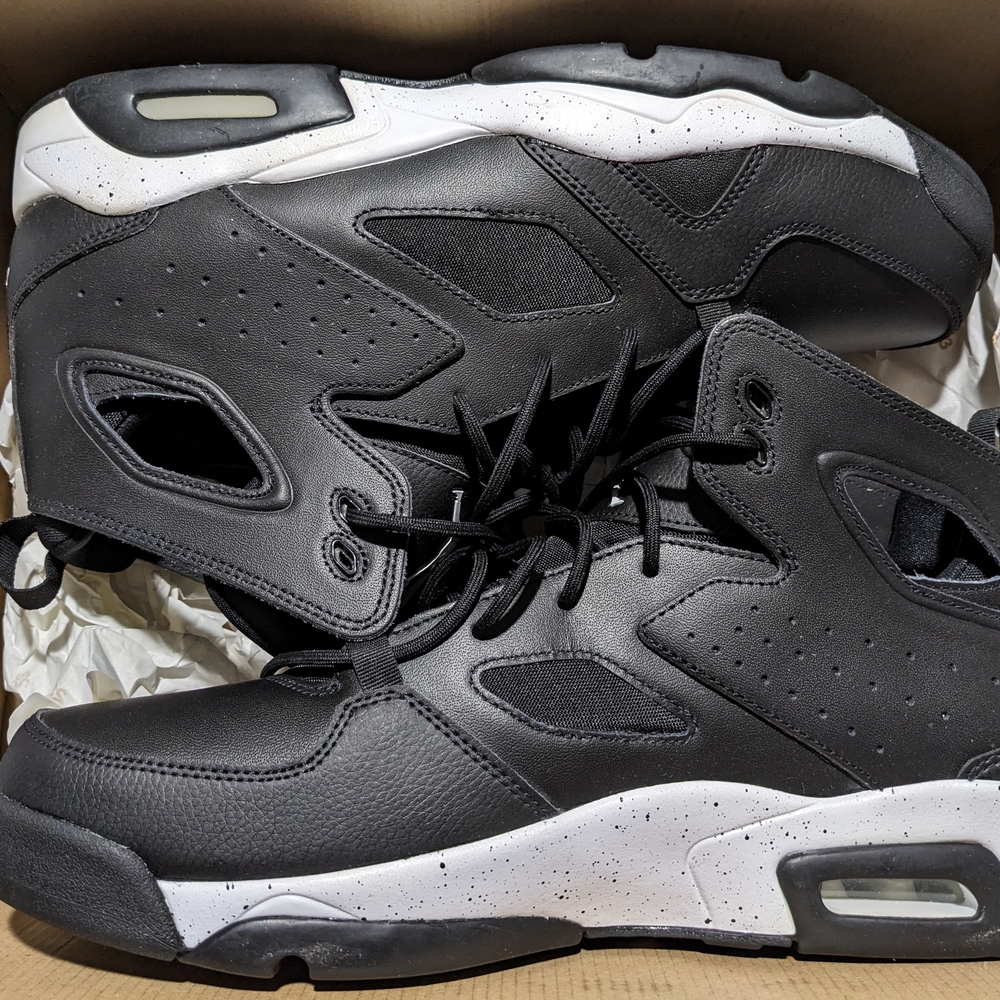 Jordan Black and White Speckled Sneakers